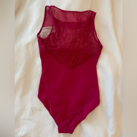 Bloch Tops - Bloch mech embroidered floral black leotard size L